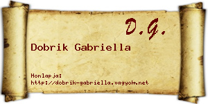 Dobrik Gabriella névjegykártya